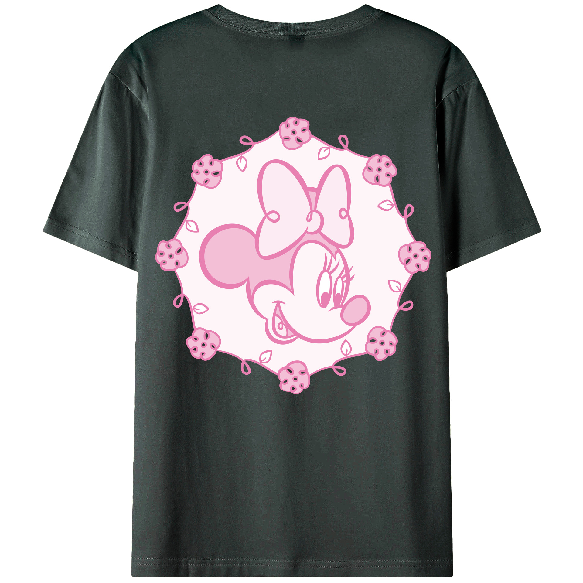 ミッキーマウス Mickey Mouse 綿100％ メンズ半袖Tシャツ（バックプリント） 通気性